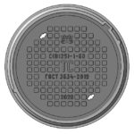 Чугунный люк средний С(В125)-ТС-1-60 1Т-5388-00.00